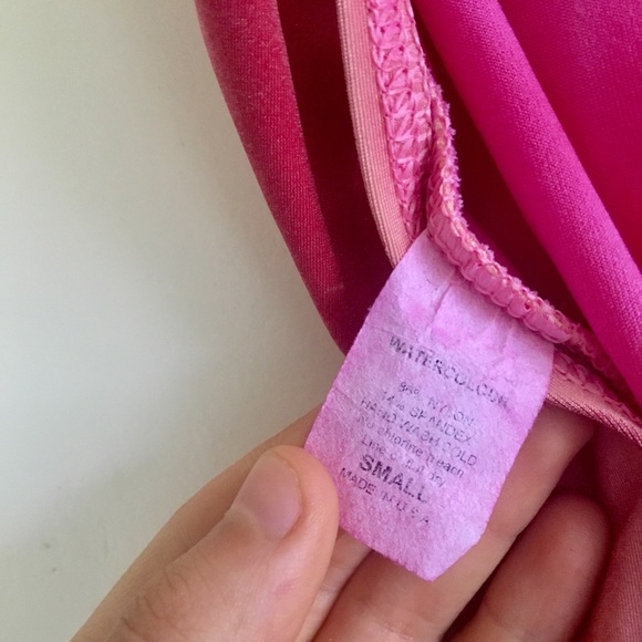 Watercolor Hand Painted Mock Neck Tank Leotard—S - Picture 6 of 6